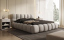 Designer upholstered bed Boston fabric with storage