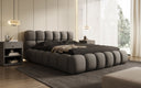 Designer upholstered bed Boston fabric with storage