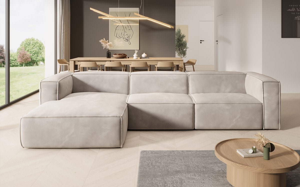 Designer Sofa Comfy L in Samt