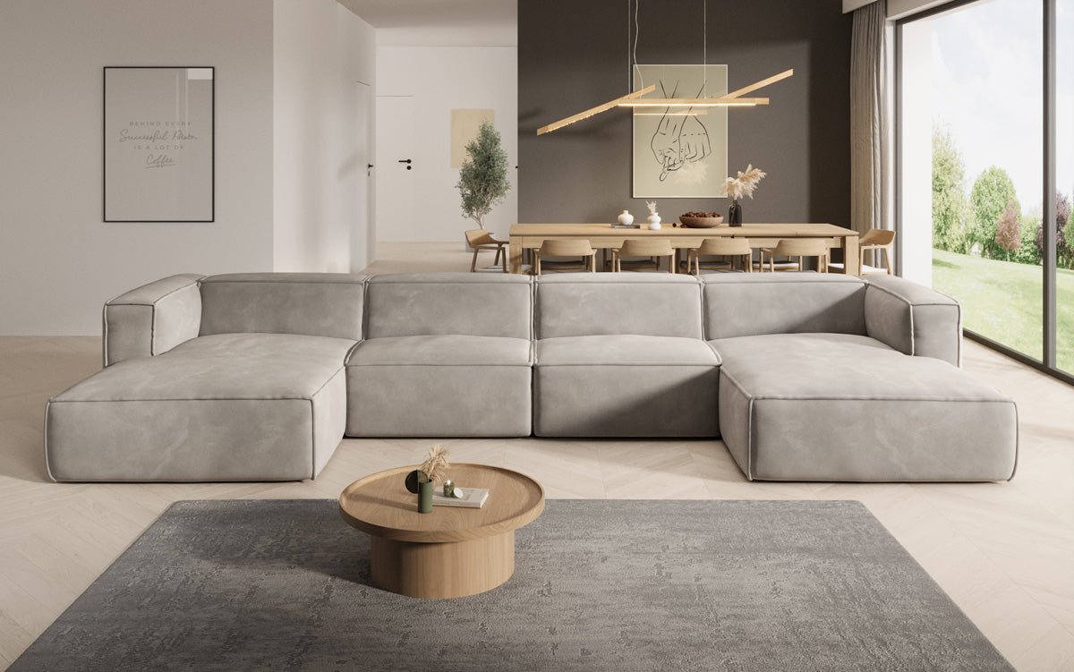 Designer Sofa Comfy U in Velvet