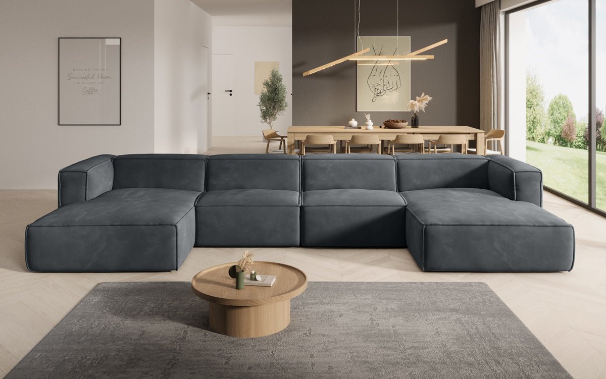 Designer Sofa Comfy U in Velvet