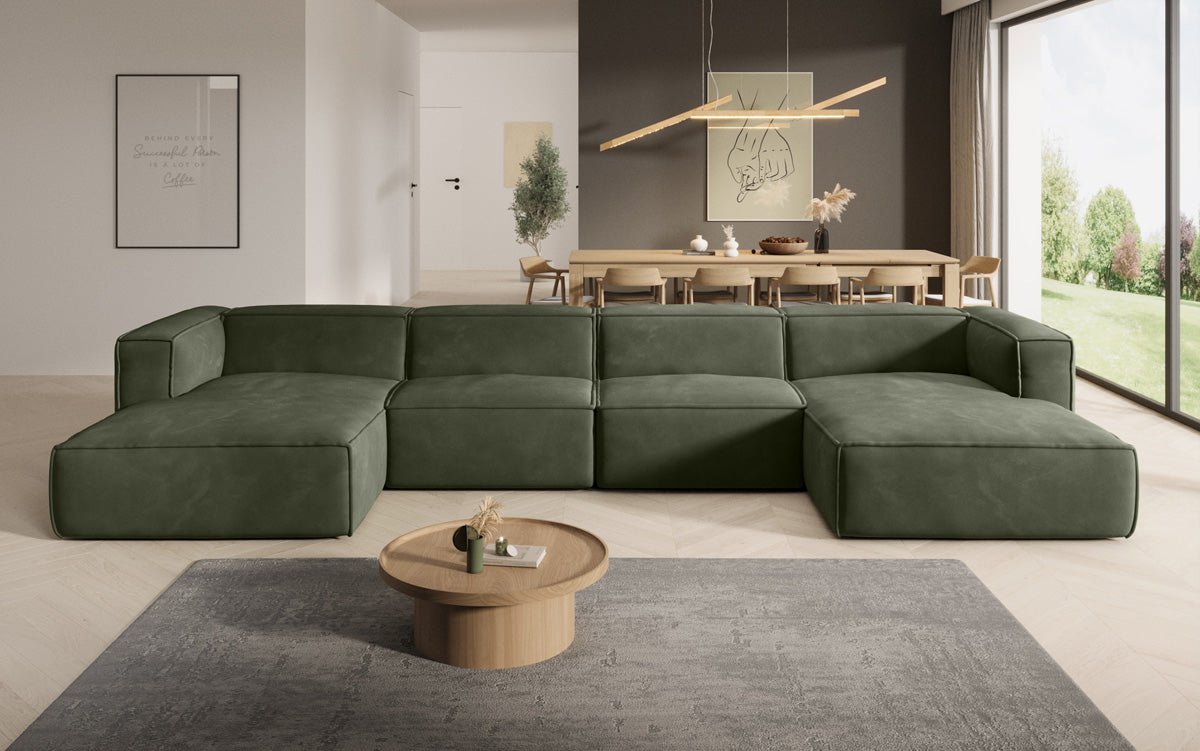 Designer Sofa Comfy U in Velvet