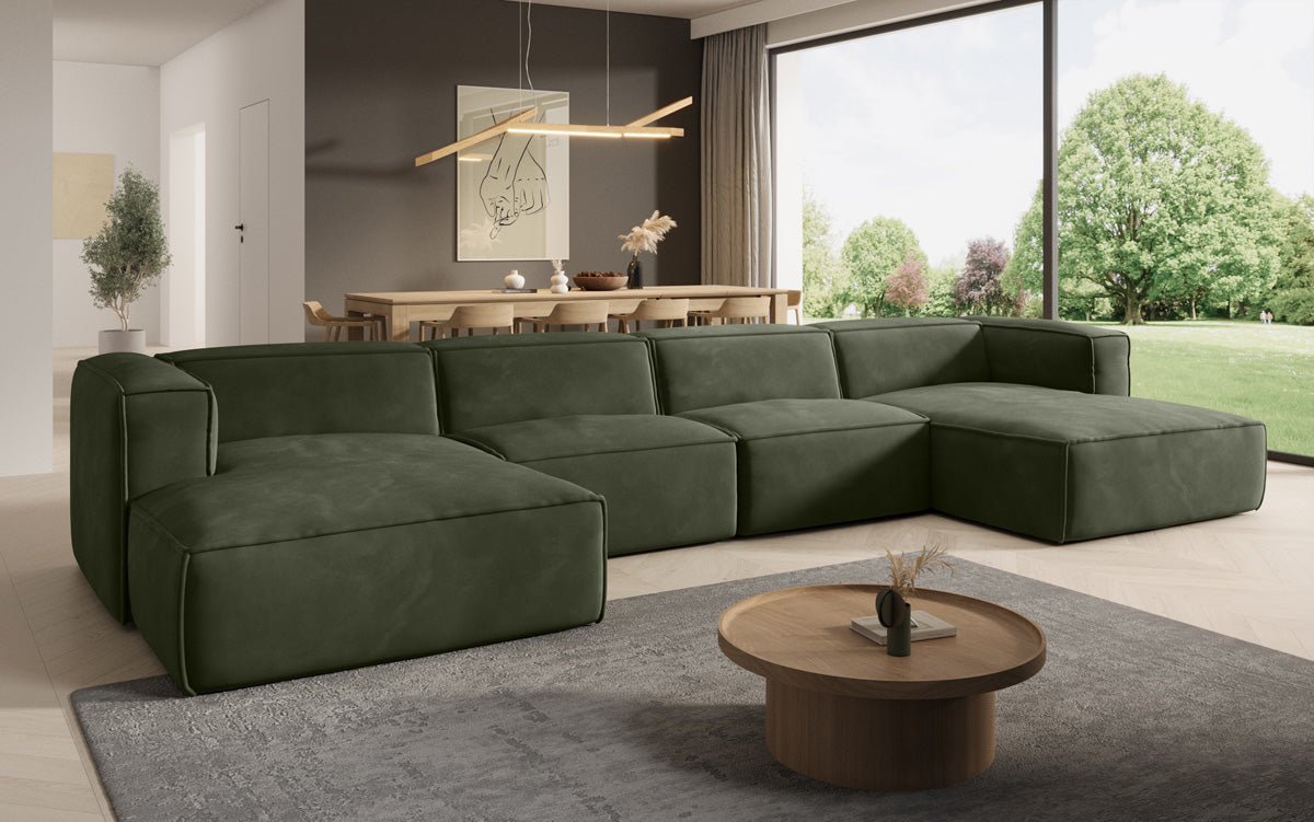 Designer Sofa Comfy U in Velvet