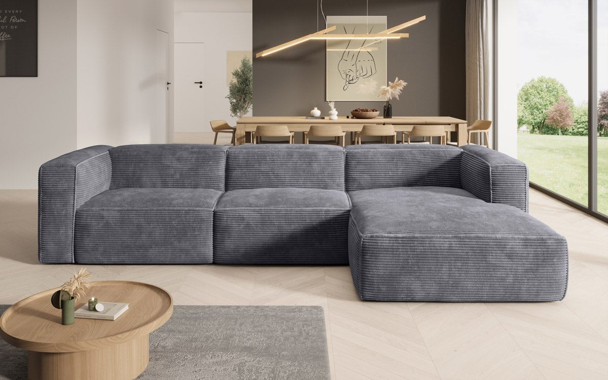 Designer Sofa Comfy L in Corduroy