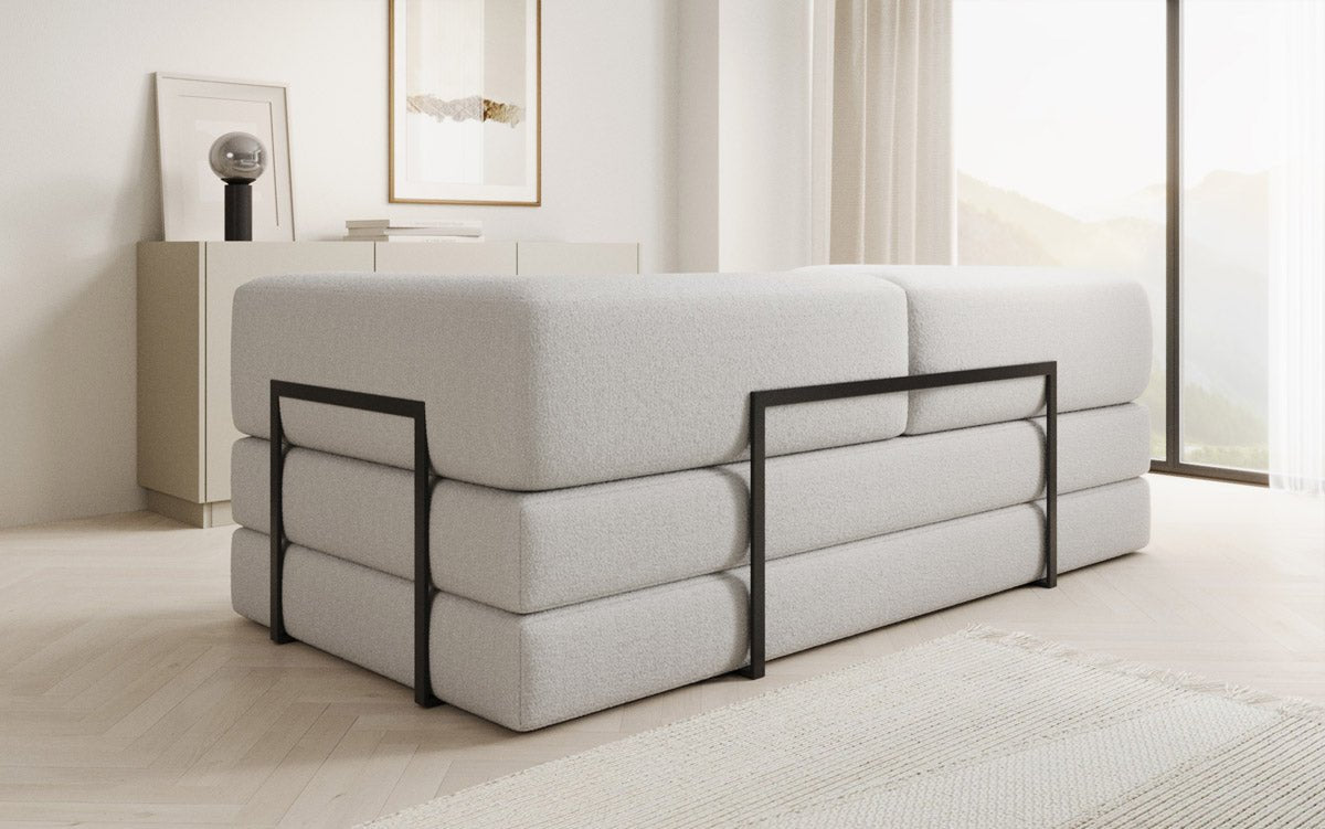 Designer Sofa Lazy 3-Seater in Bouclé