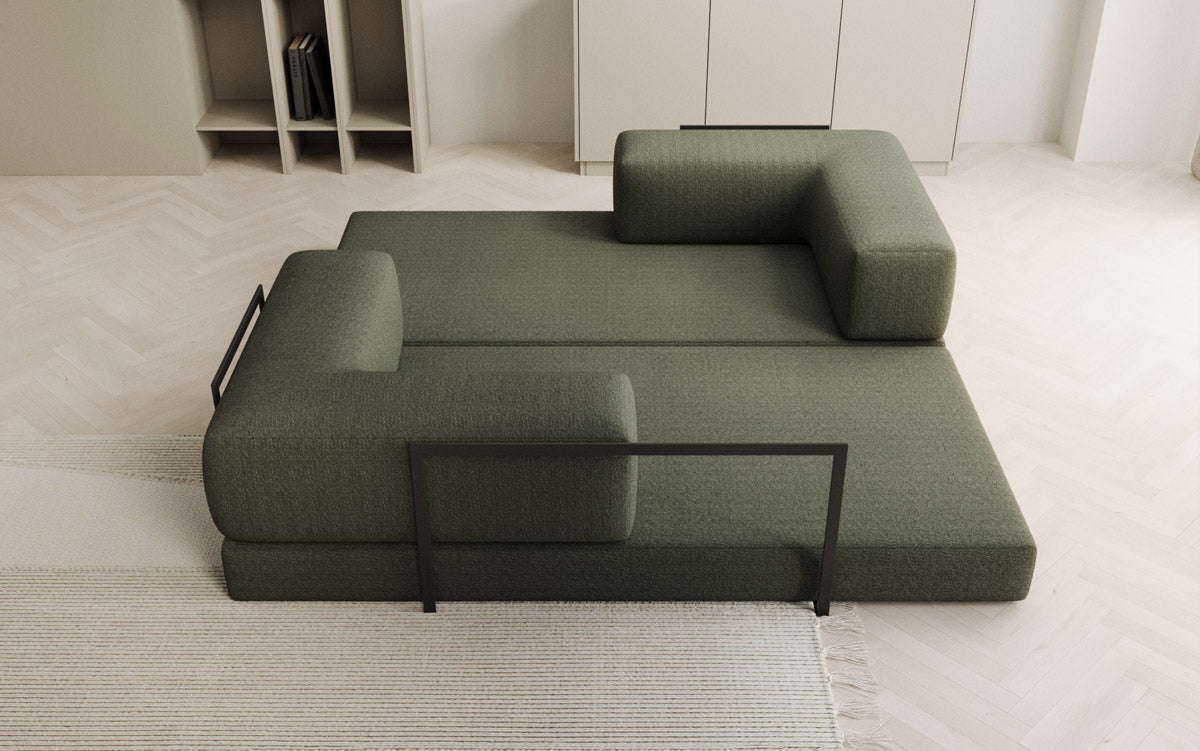 Designer Sofa Lazy 3-Seater in Bouclé
