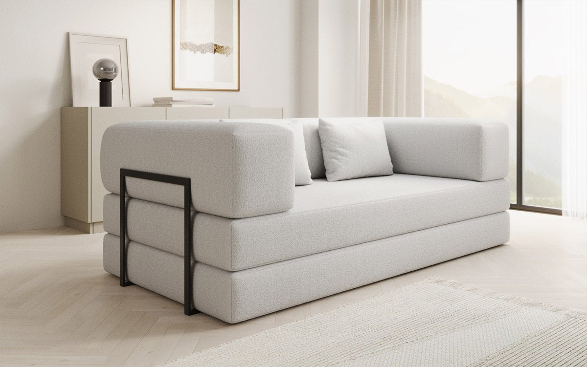 Designer Sofa Lazy 3-Seater in Bouclé