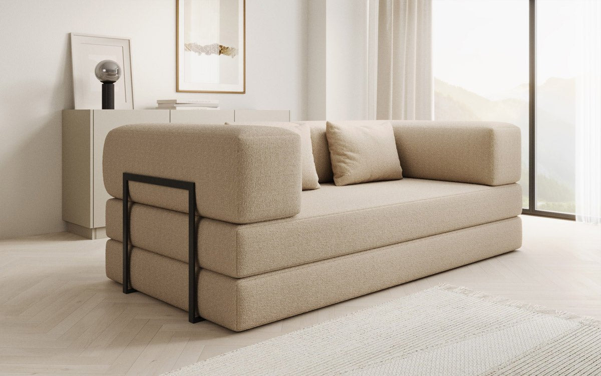 Designer Sofa Lazy 3-Seater in Bouclé