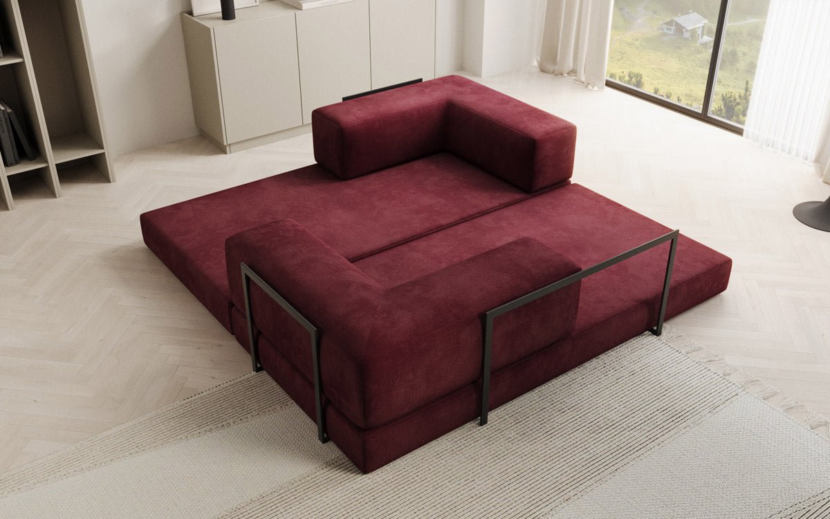 Designer Sofa Lazy 3-Seater in Velvet
