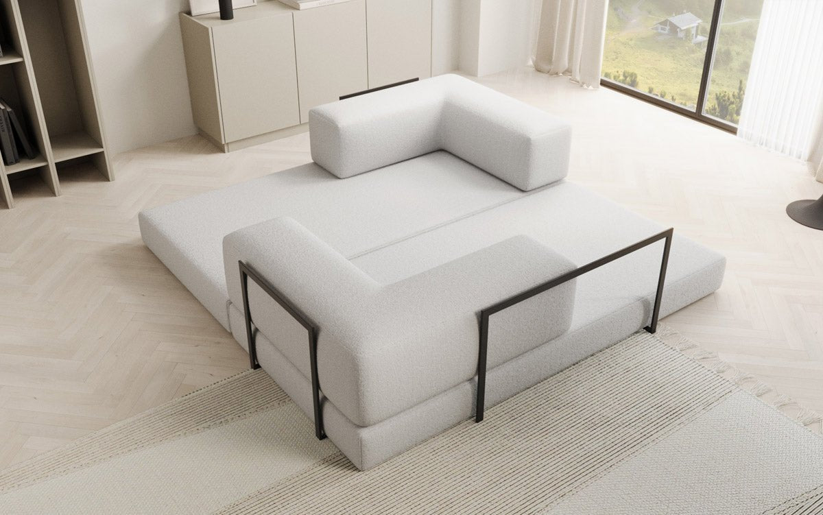 Designer Sofa Lazy 3-Seater in Bouclé