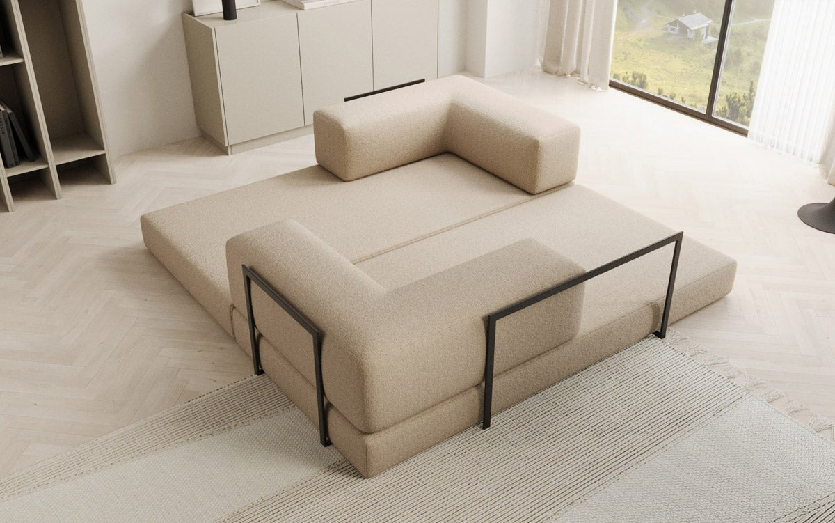Designer Sofa Lazy 3-Seater in Bouclé