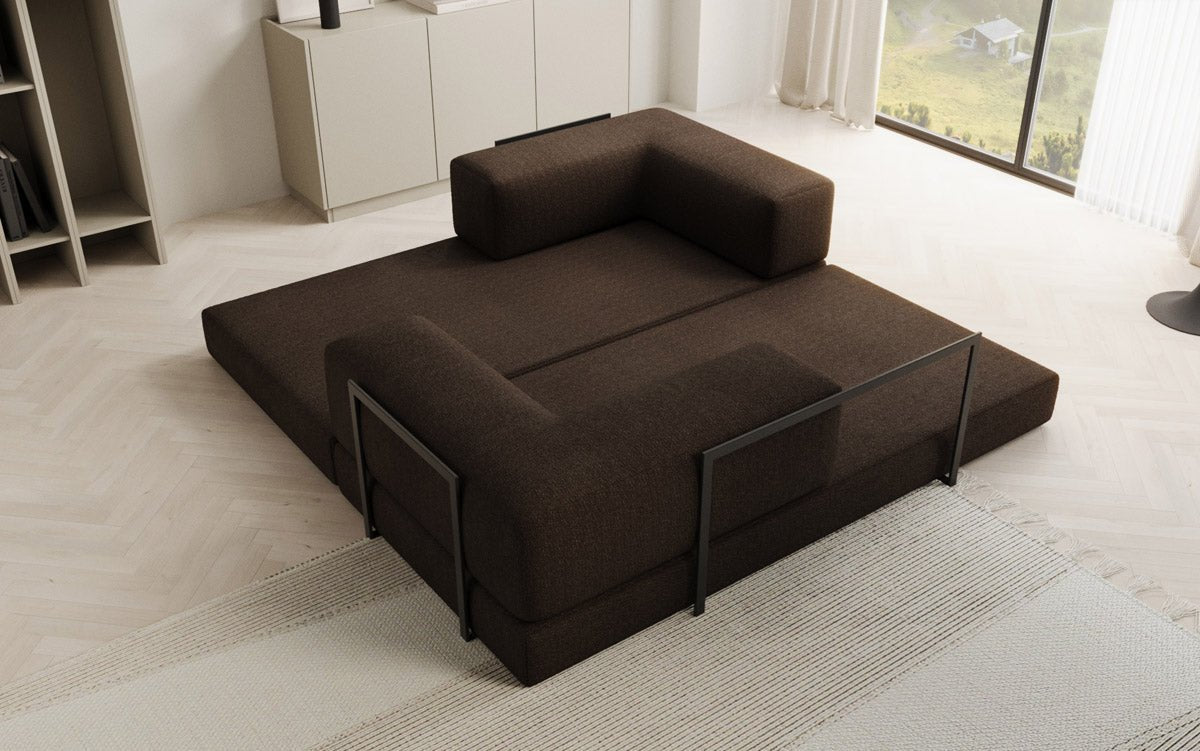 Designer Sofa Lazy 3-Seater in Bouclé
