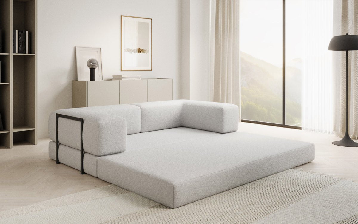 Designer Sofa Lazy 3-Seater in Bouclé