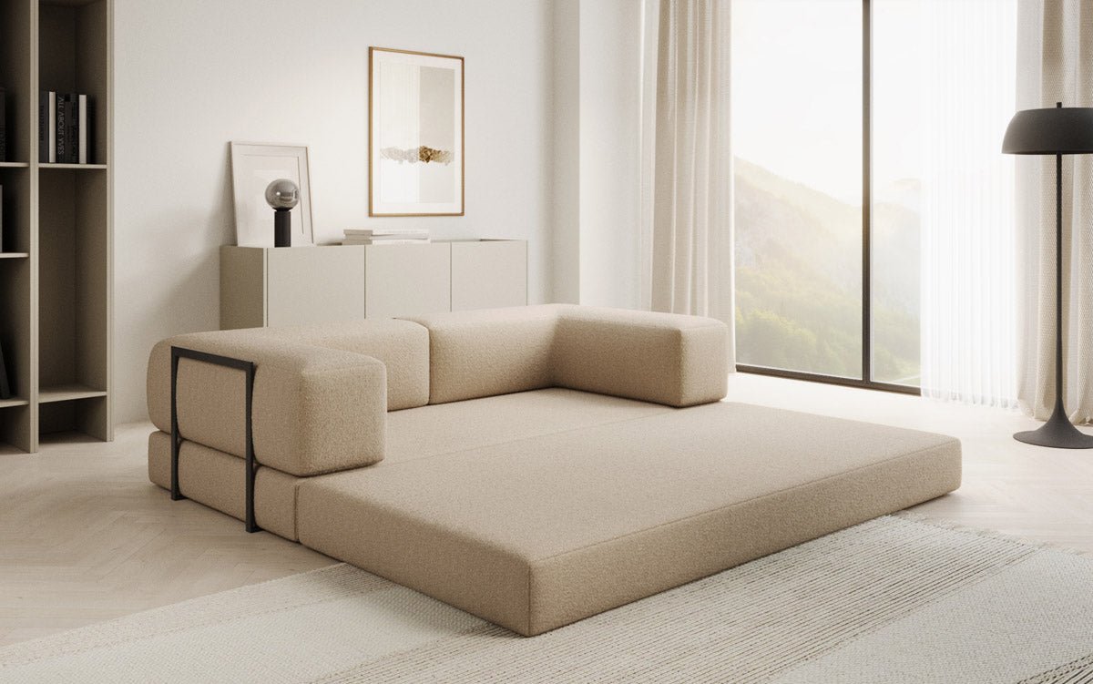 Designer Sofa Lazy 3-Seater in Bouclé