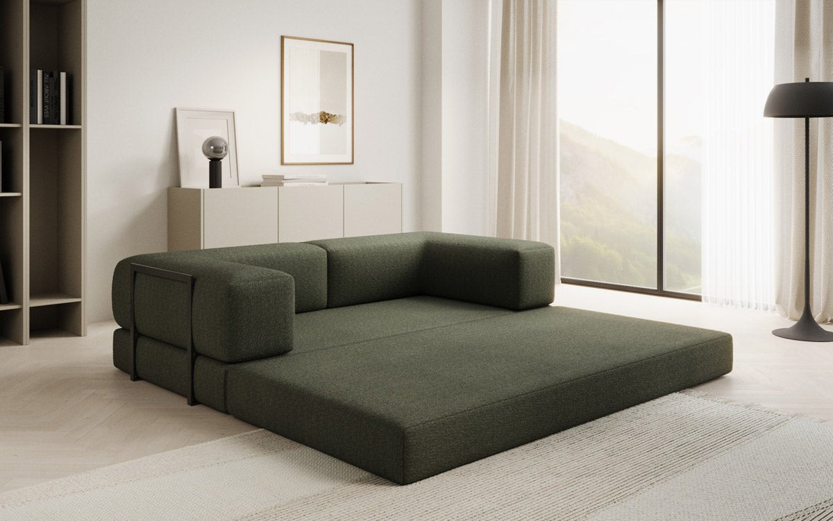 Designer Sofa Lazy 3-Seater in Bouclé