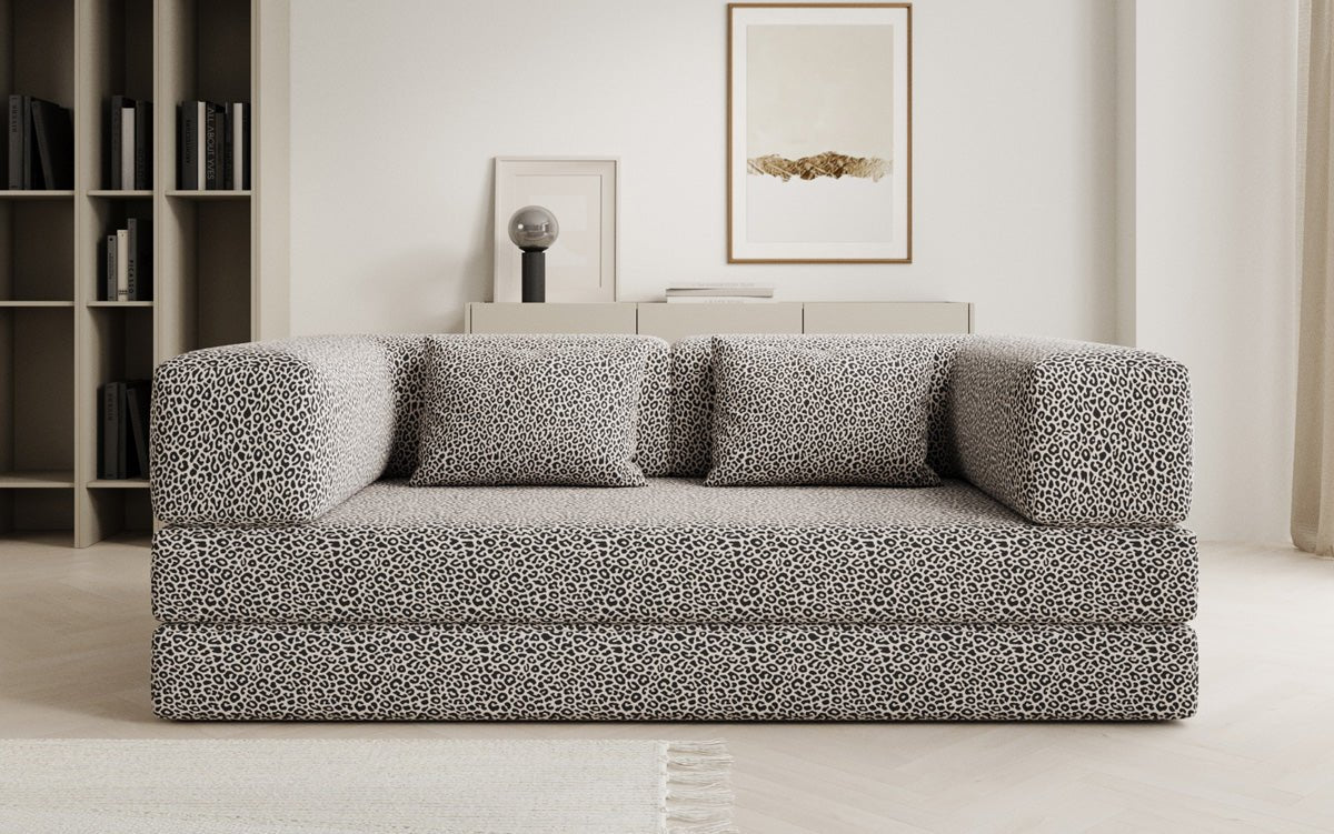 Designer sofa Lazy 3-seater in animal print