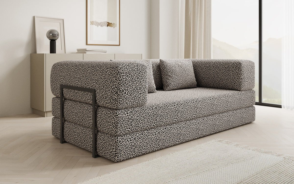 Designer sofa Lazy 3-seater in animal print