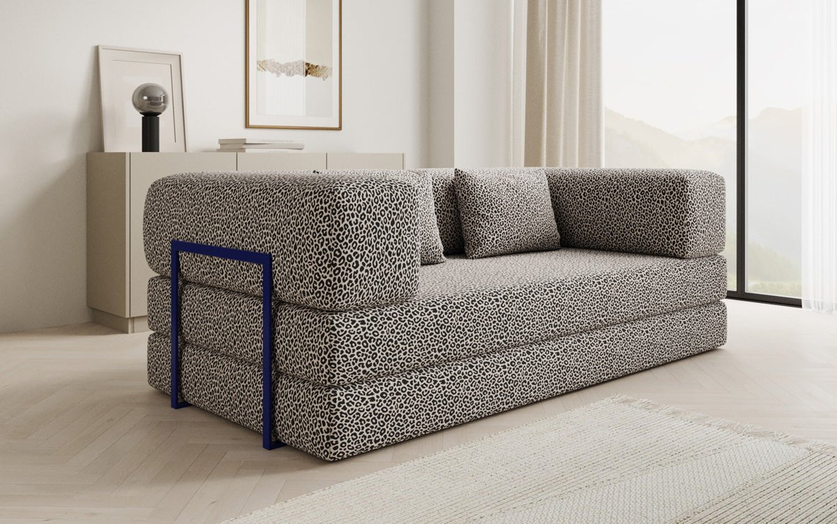 Designer sofa Lazy 3-seater in animal print