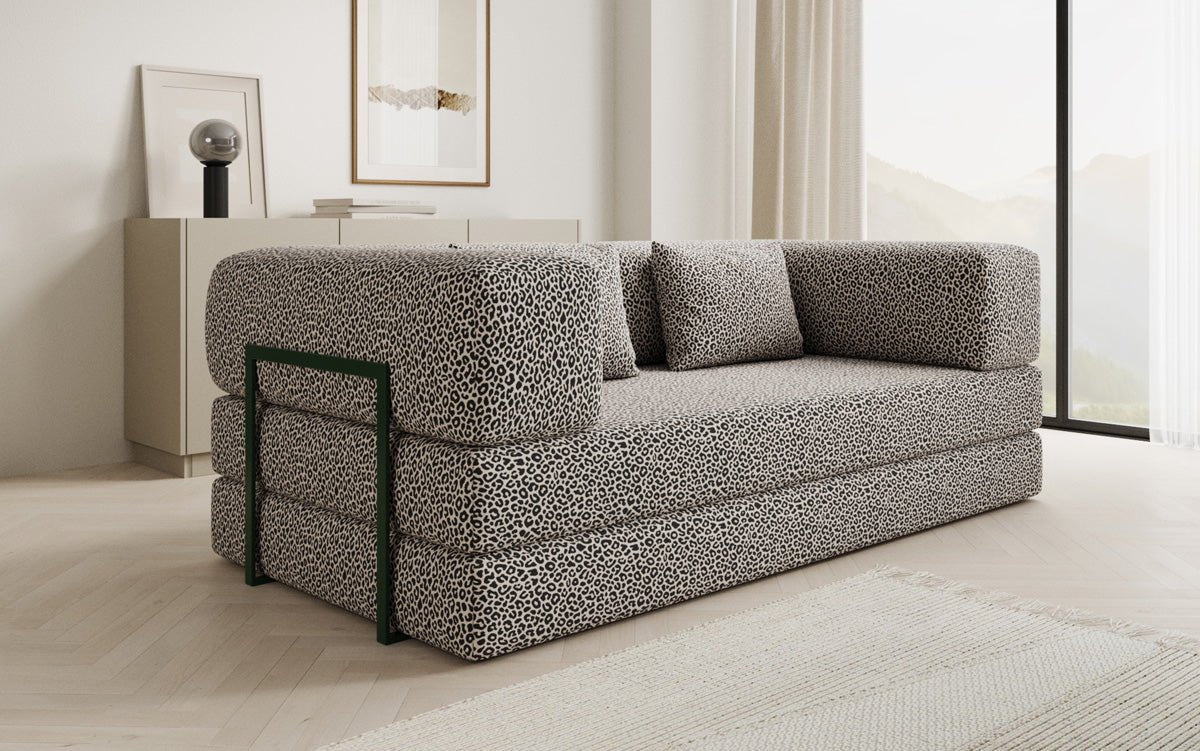 Designer sofa Lazy 3-seater in animal print