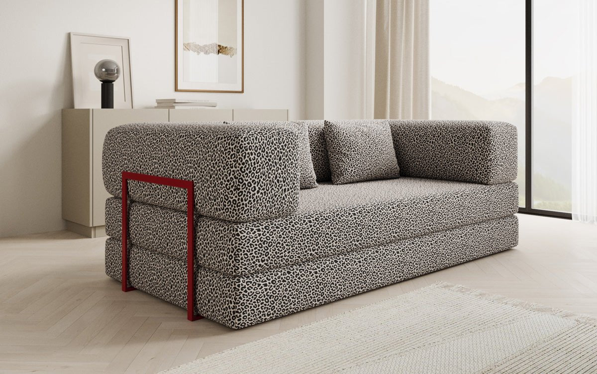 Designer sofa Lazy 3-seater in animal print