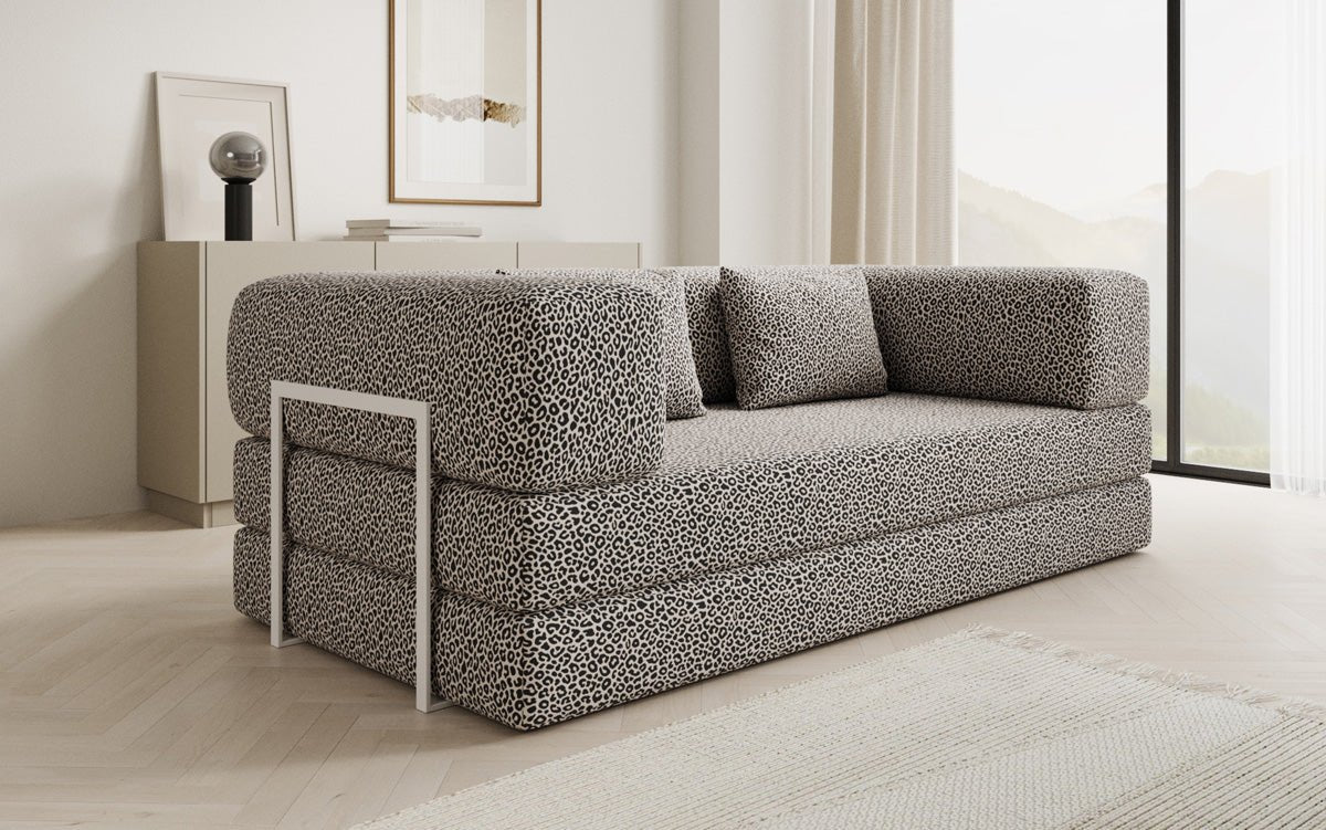 Designer sofa Lazy 3-seater in animal print