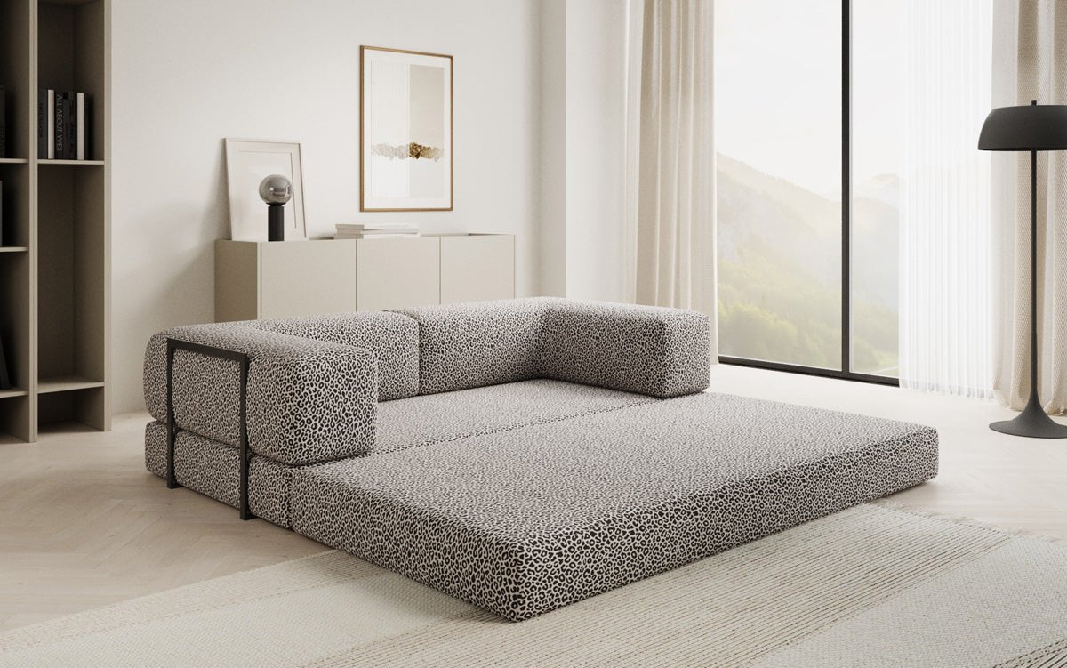 Designer sofa Lazy 3-seater in animal print