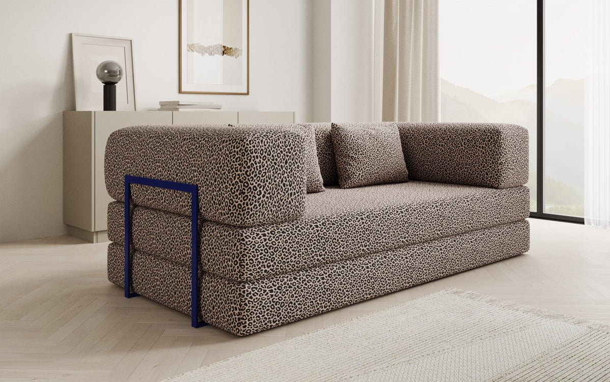 Designer sofa Lazy 3-seater in animal print