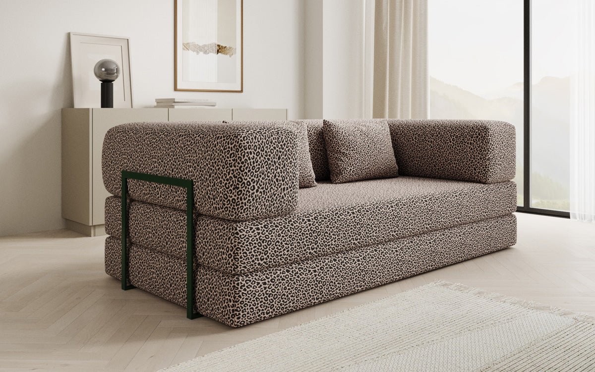 Designer sofa Lazy 3-seater in animal print