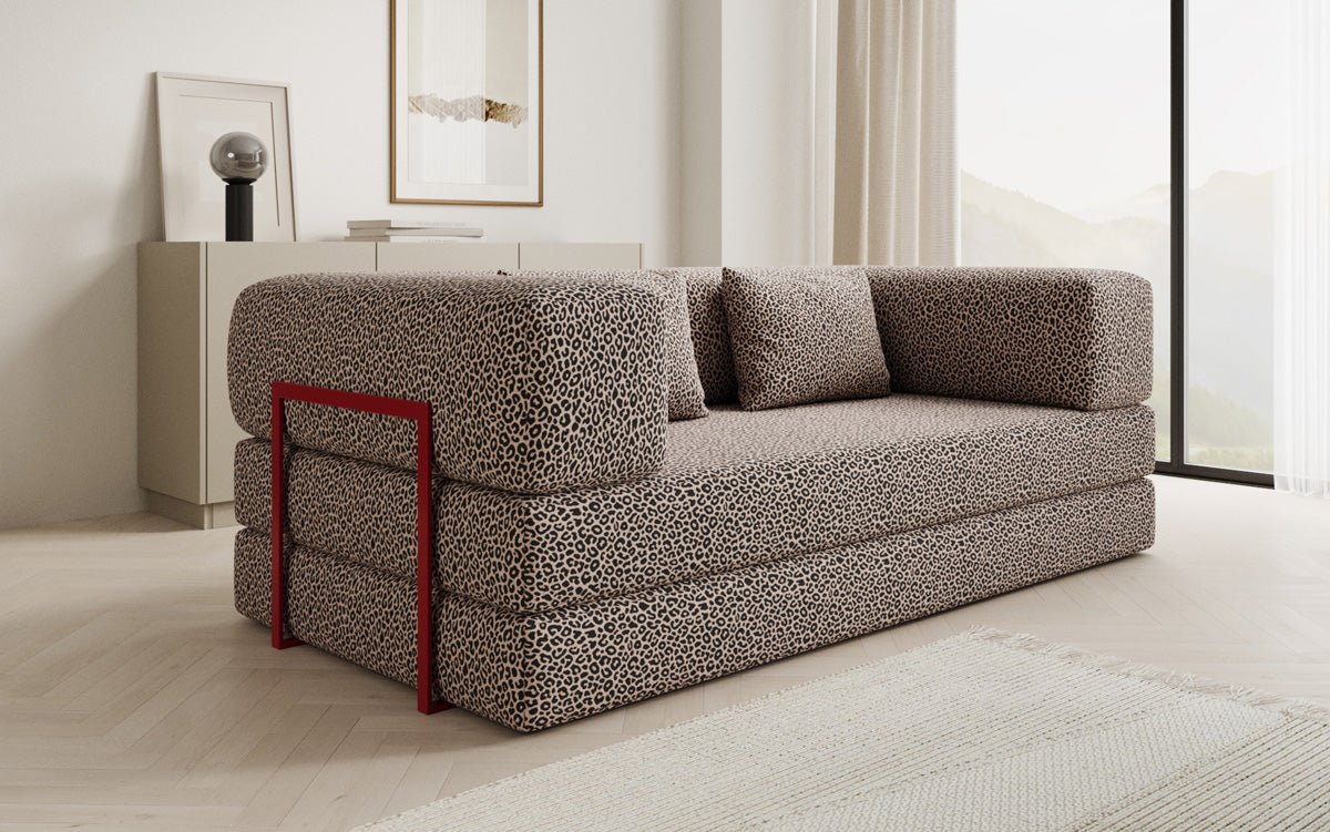 Designer sofa Lazy 3-seater in animal print