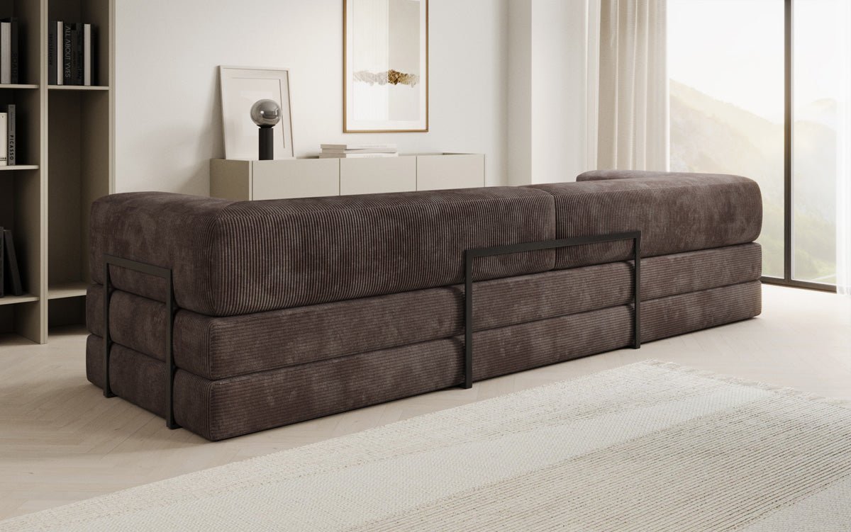 Designer Sofa Lazy 3-Seater XXL in Corduroy