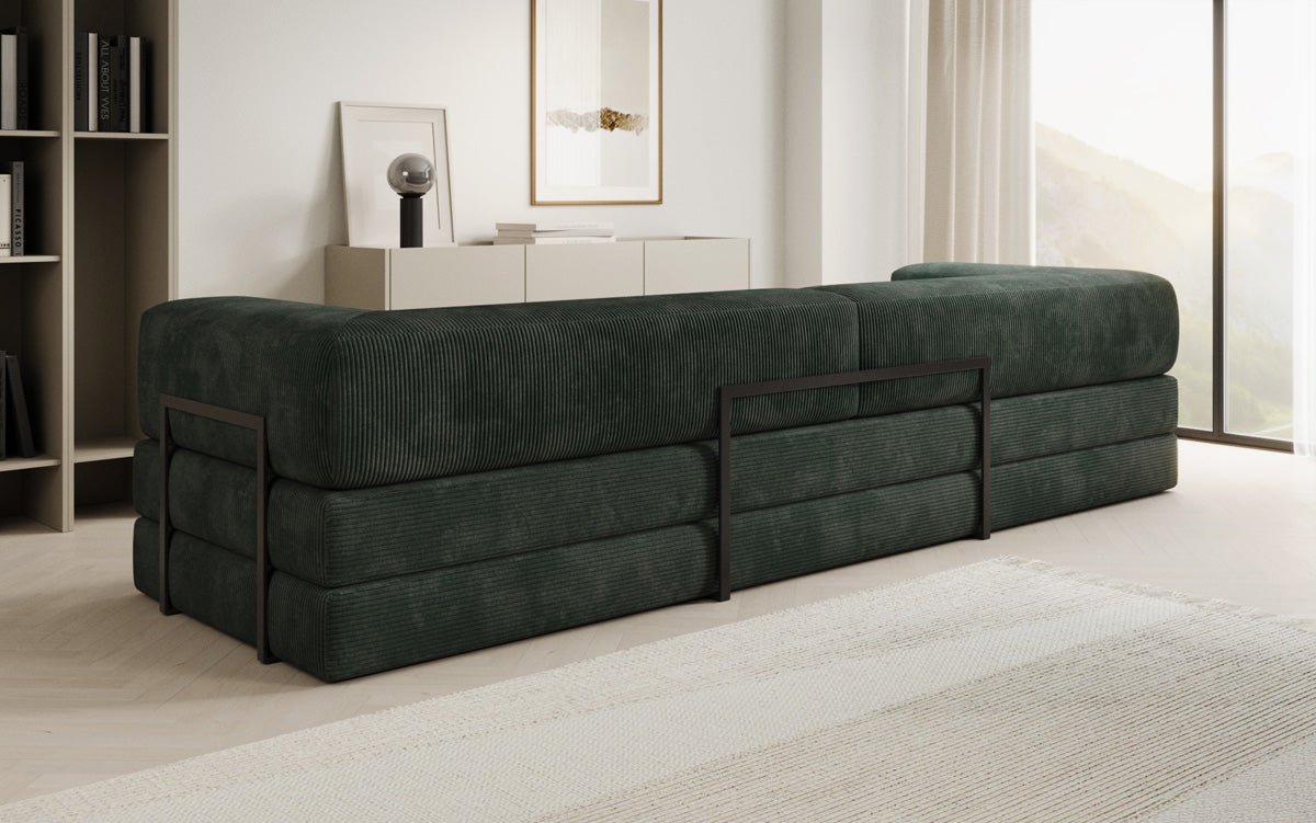 Designer Sofa Lazy 3-Seater XXL in Corduroy