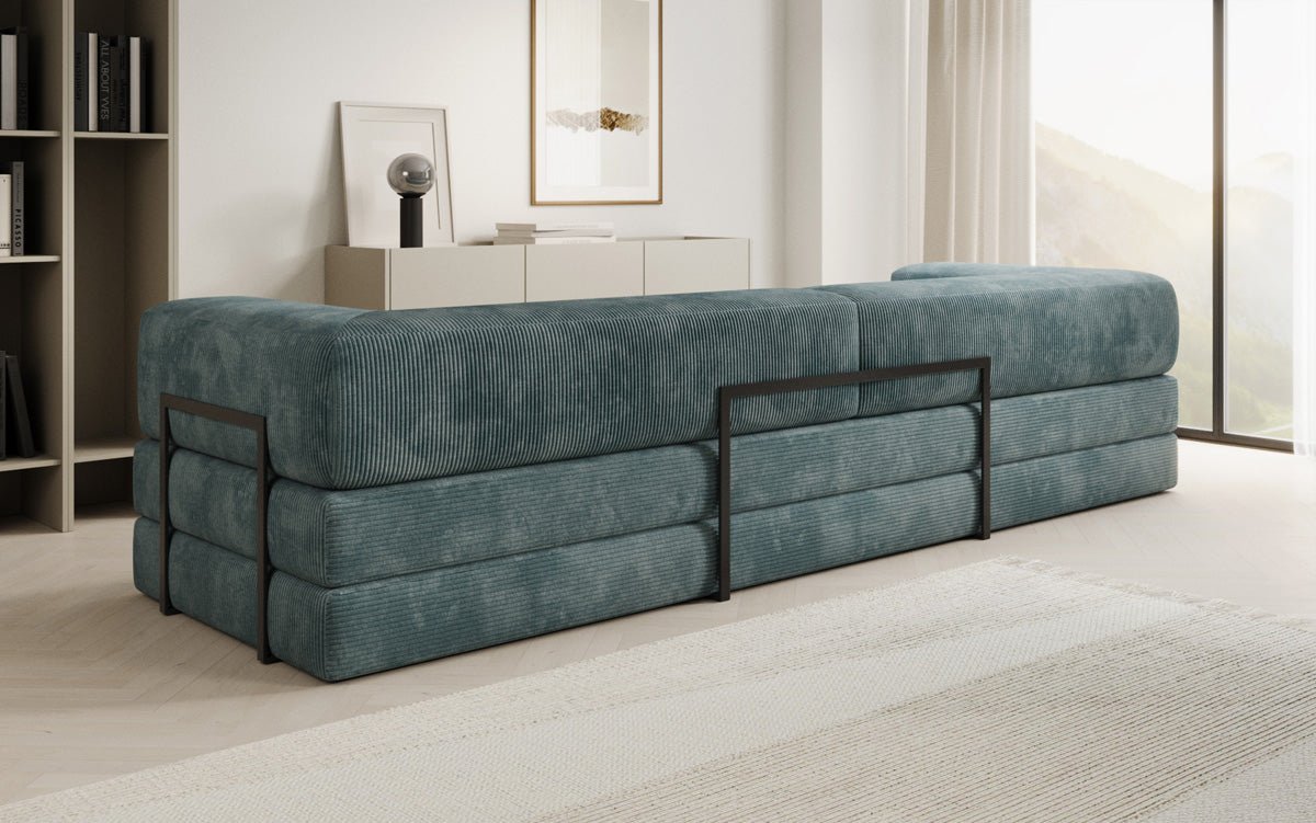 Designer Sofa Lazy 3-Seater XXL in Corduroy