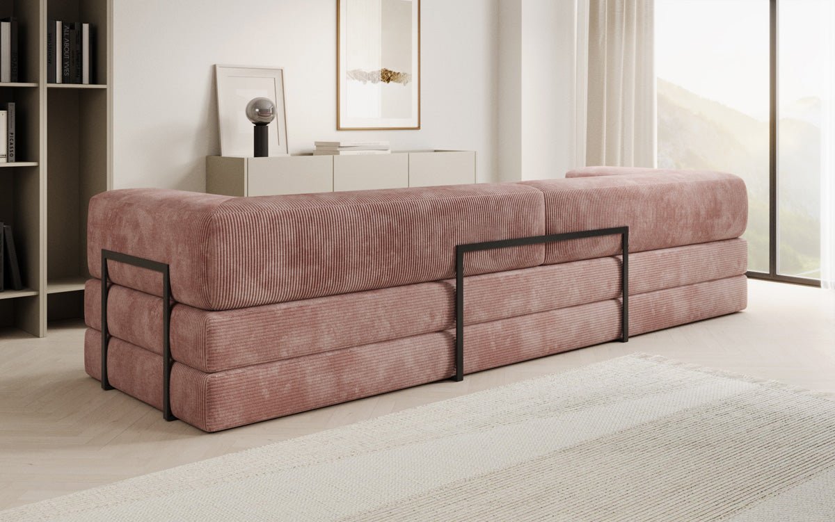 Designer Sofa Lazy 3-Seater XXL in Corduroy