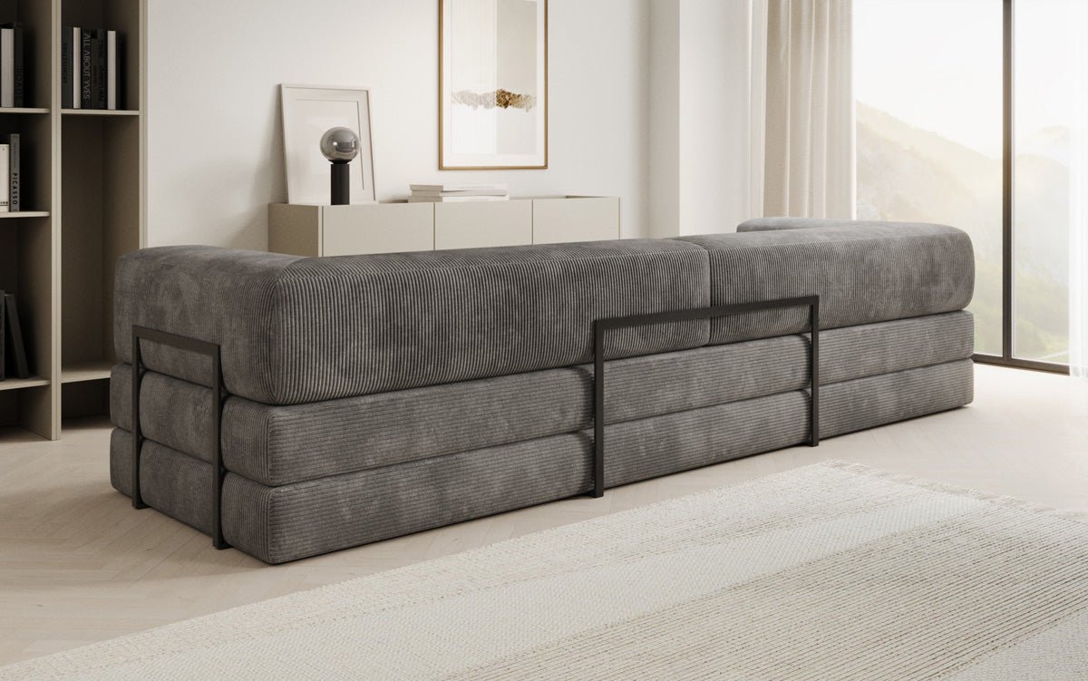 Designer Sofa Lazy 3-Seater XXL in Corduroy