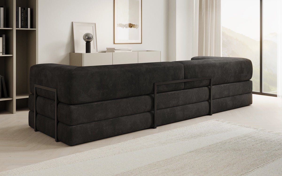 Designer Sofa Lazy 3-Seater XXL in Corduroy