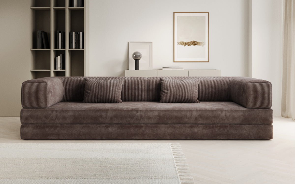 Designer Sofa Lazy 3-Seater XXL in Corduroy