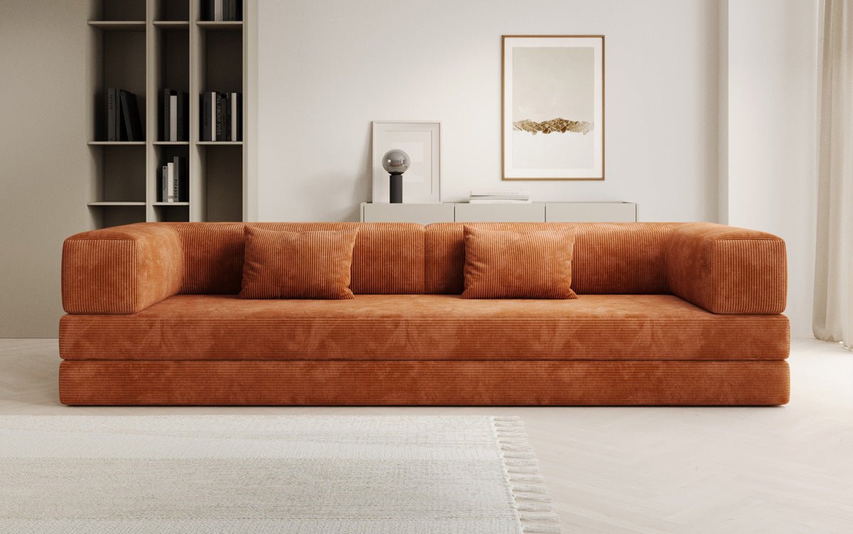 Designer Sofa Lazy 3-Seater XXL in Corduroy