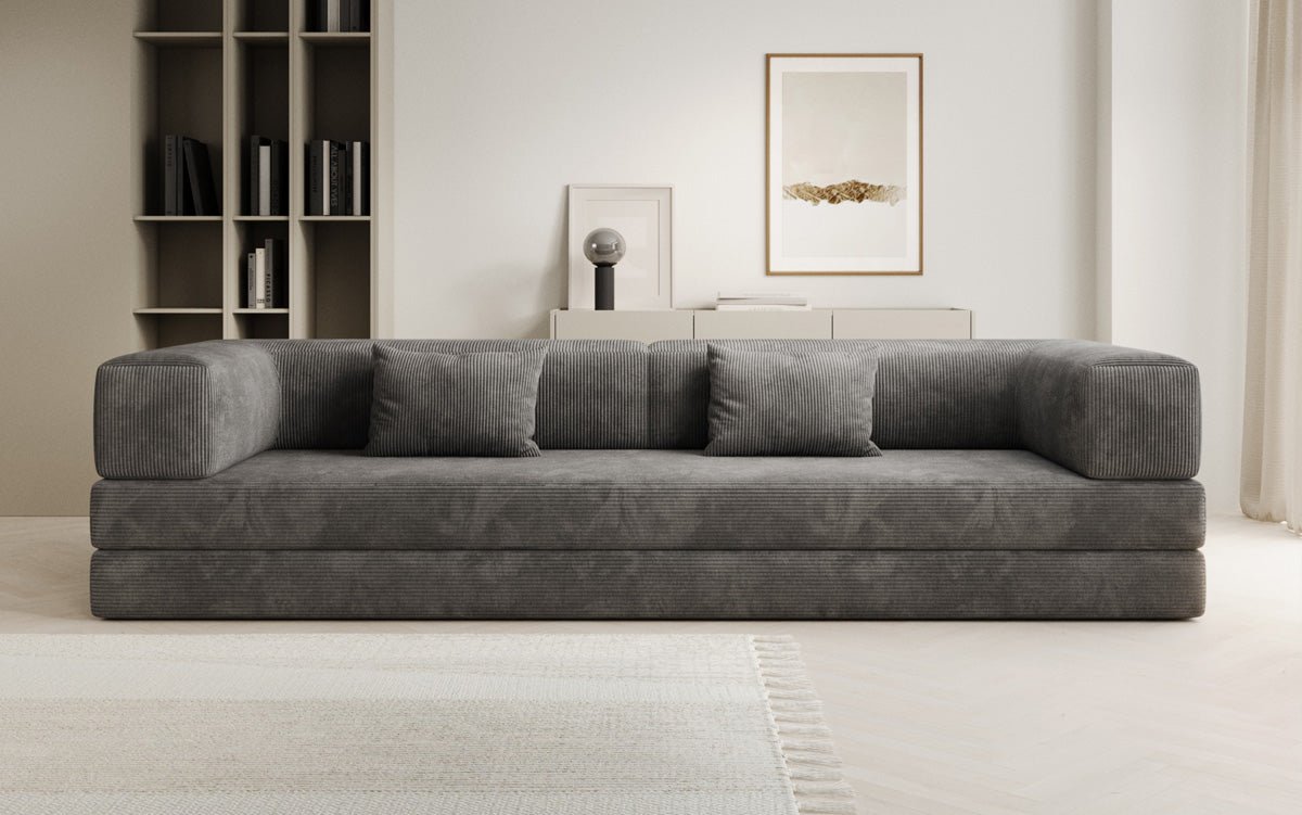 Designer Sofa Lazy 3-Seater XXL in Corduroy
