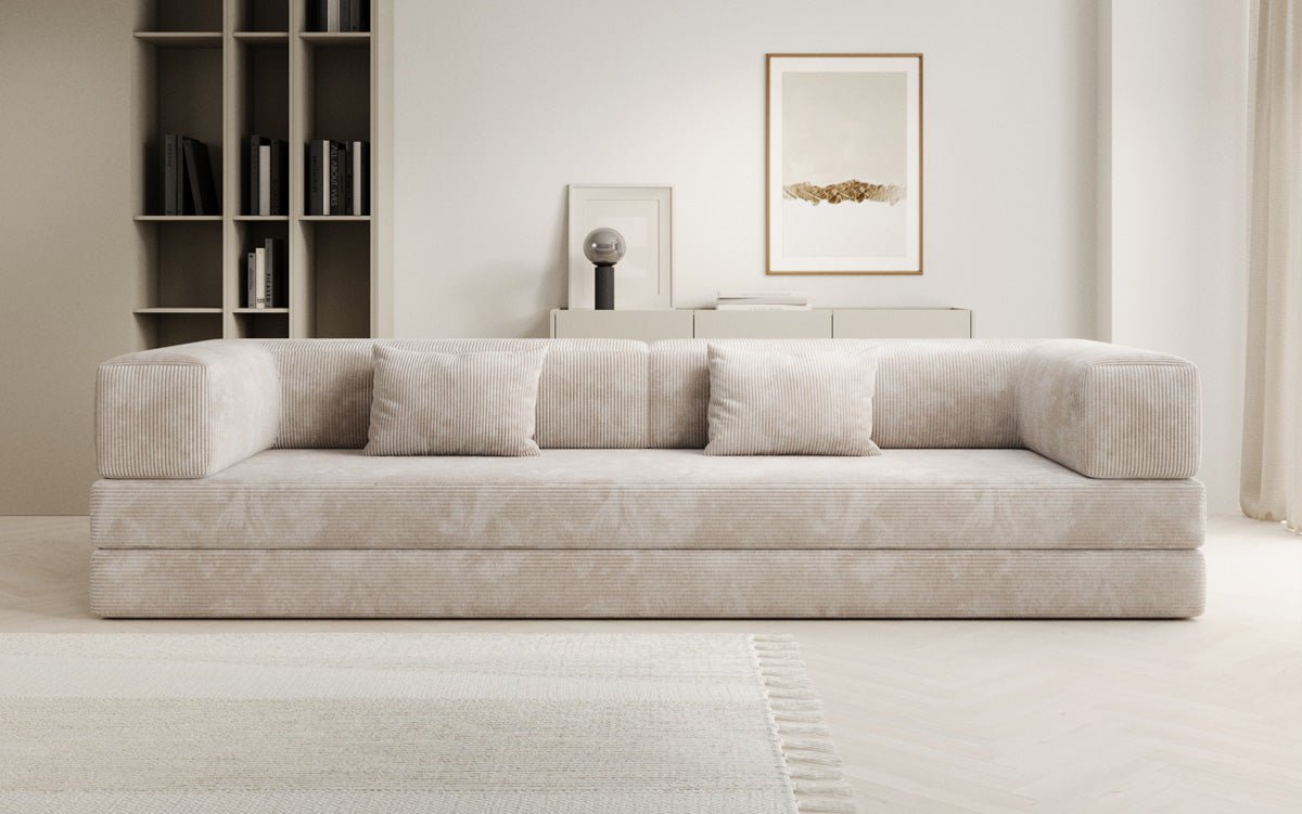 Designer Sofa Lazy 3-Seater XXL in Corduroy