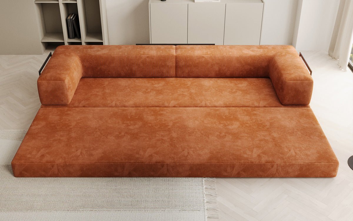 Designer Sofa Lazy 3-Seater XXL in Corduroy