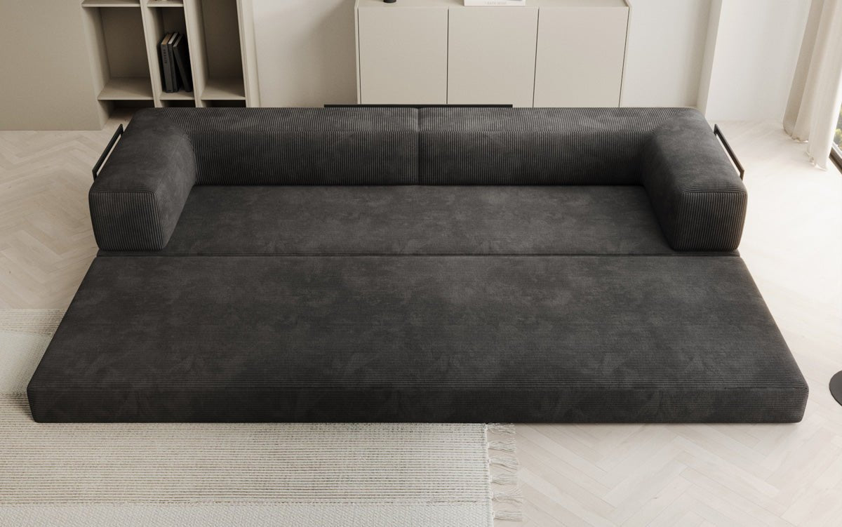 Designer Sofa Lazy 3-Seater XXL in Corduroy