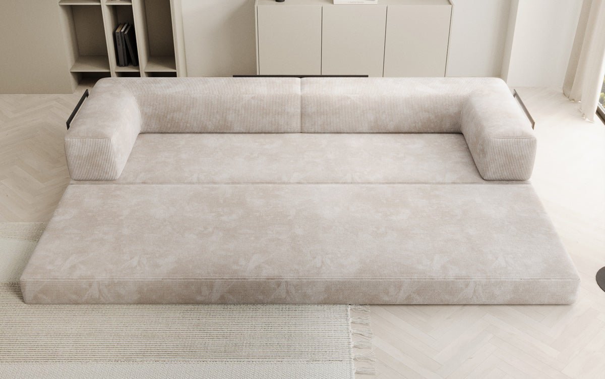 Designer Sofa Lazy 3-Seater XXL in Corduroy