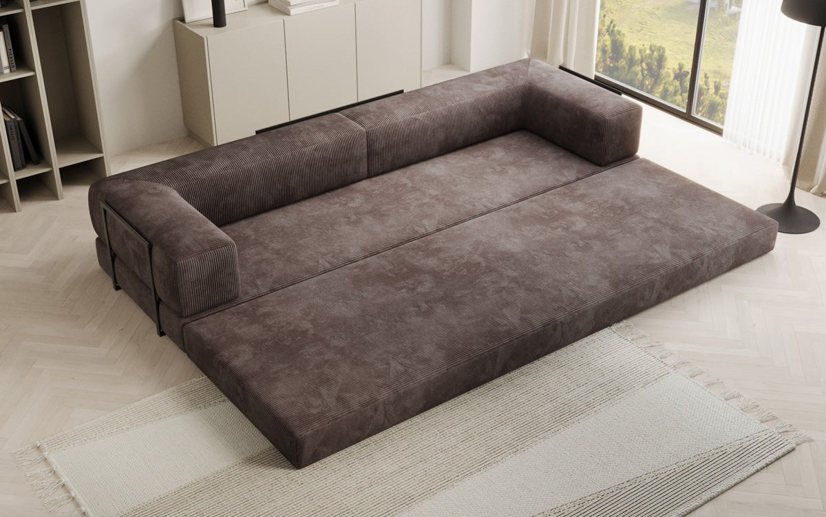 Designer Sofa Lazy 3-Seater XXL in Corduroy