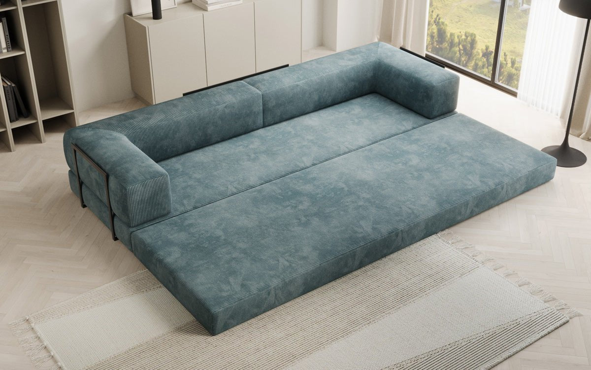 Designer Sofa Lazy 3-Seater XXL in Corduroy
