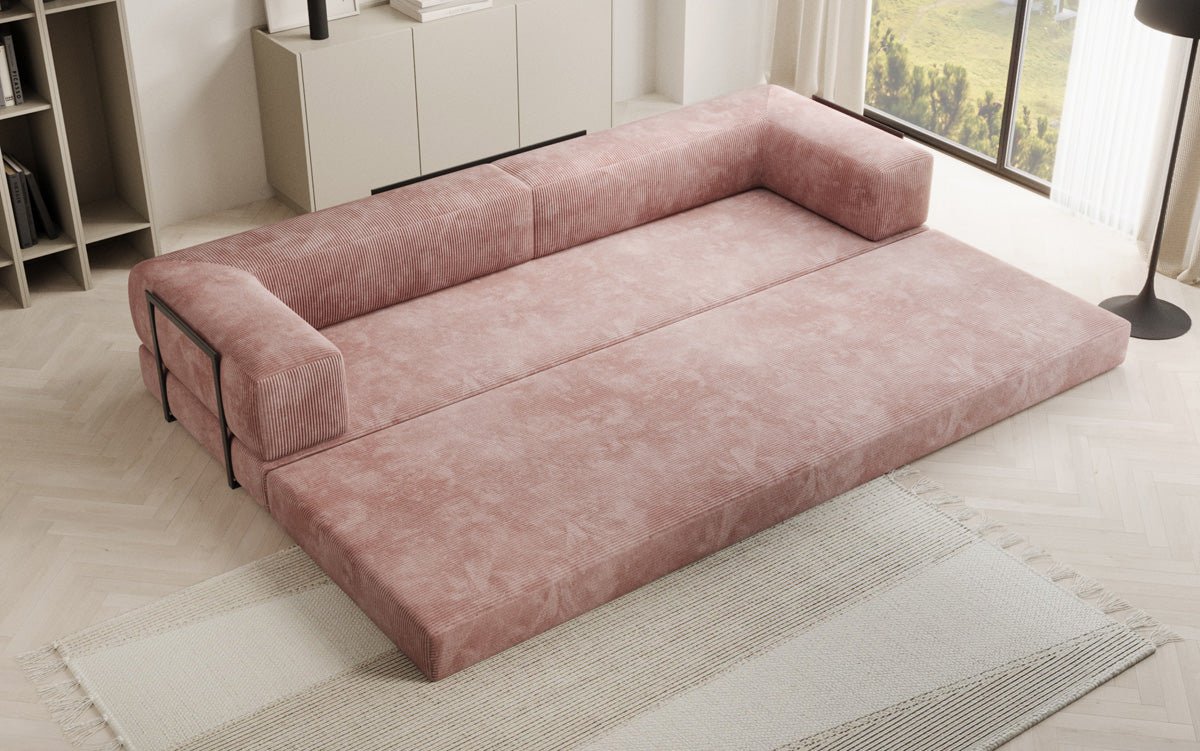Designer Sofa Lazy 3-Seater XXL in Corduroy