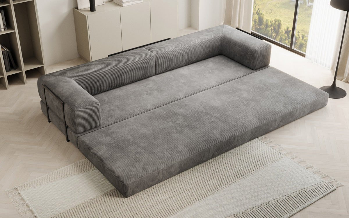 Designer Sofa Lazy 3-Seater XXL in Corduroy