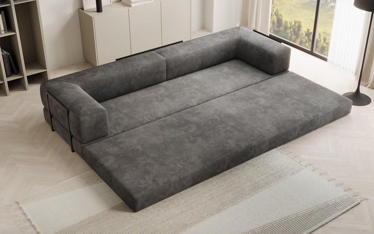 Designer Sofa Lazy 3-Seater XXL in Corduroy
