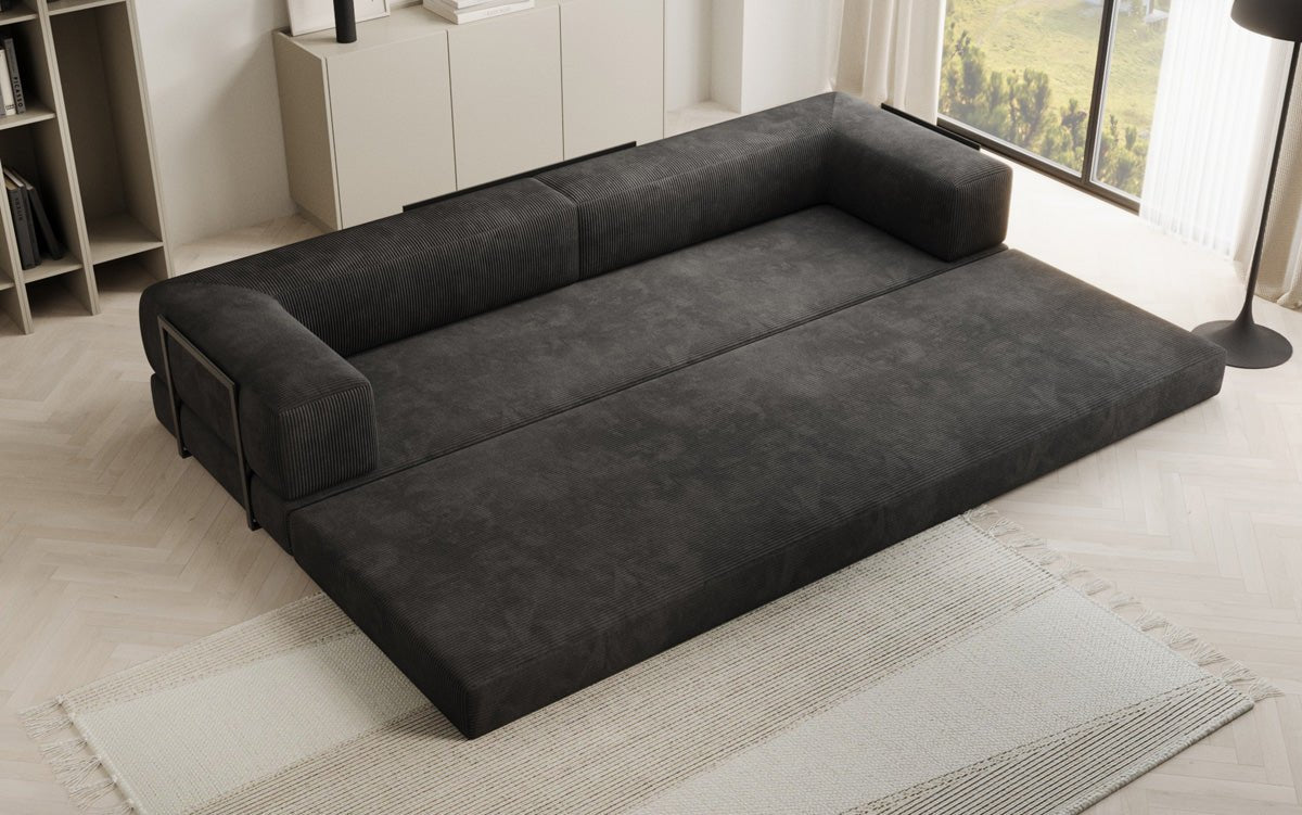 Designer Sofa Lazy 3-Seater XXL in Corduroy