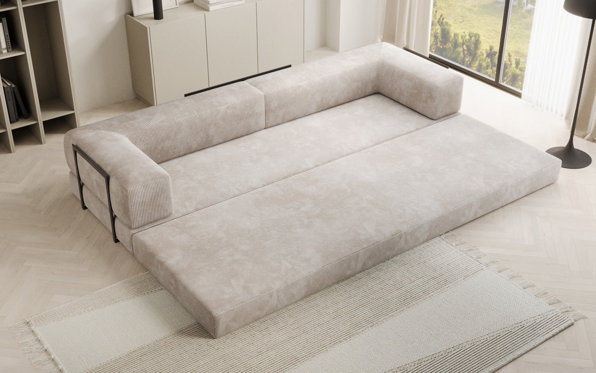 Designer Sofa Lazy 3-Seater XXL in Corduroy