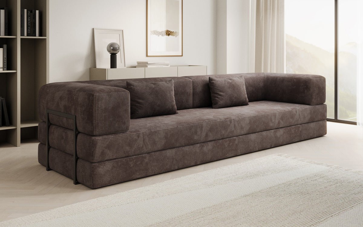 Designer Sofa Lazy 3-Seater XXL in Corduroy